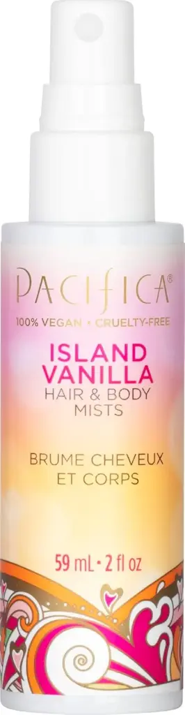 Pacifica Mini Island Vanilla Hair Mist Perfume and Full Body Spray for Women - Body Mist Fragrance Spray for A Mood-Lifting Experience, Paraben-Free, Clean Beauty Alcohol-Free, Vegan 2 oz