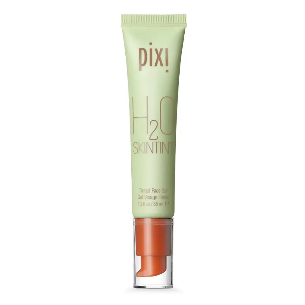 Pixi H2O SkinTint | Tinted Gel Moisturizer | Lightweight, Hydrating & Water-Resistant | Evens Tone & Reduces Redness | Mahogany | 1.2 fl oz/35 ml