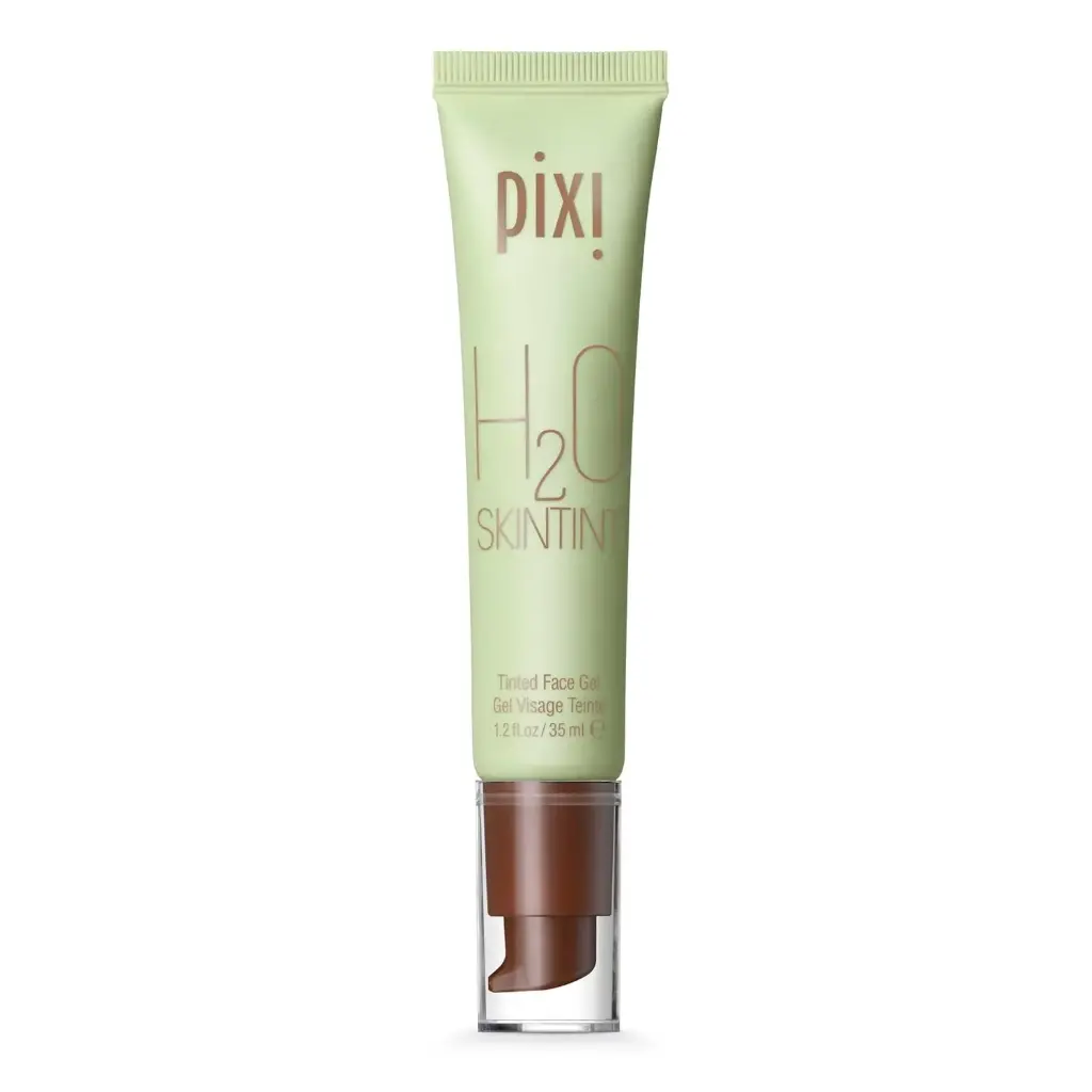 Pixi H2O SkinTint | Tinted Gel Moisturizer | Lightweight, Hydrating & Water-Resistant | Evens Tone & Reduces Redness | Cocoa | 1.2 fl oz/35 ml