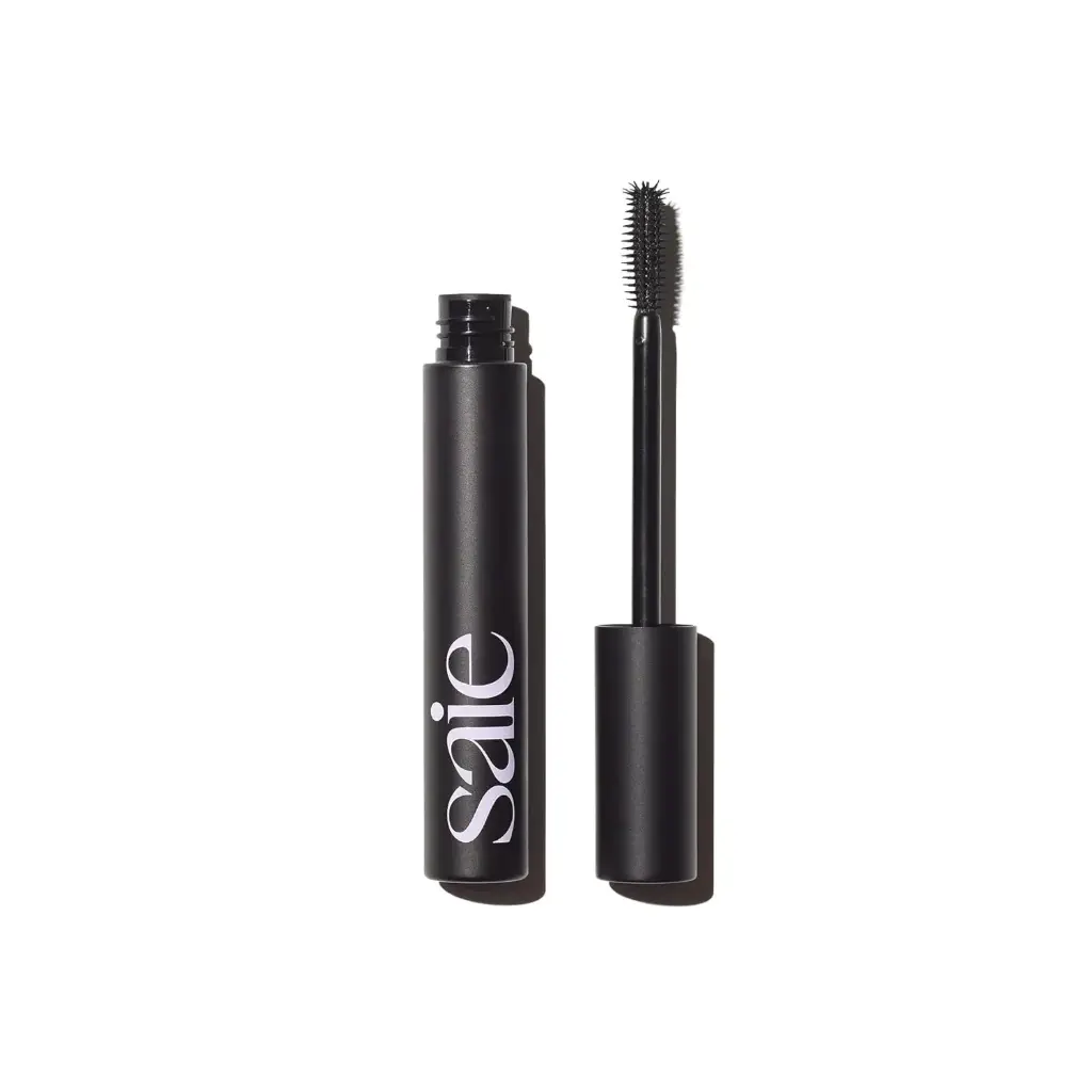 Saie Mascara 101 - Lash Lengthening Mascara for Thick, Bold, Lifted Lashes - Buildable Eye Makeup Formulated to Strengthen and Condition with Rich Nutrients - Black (0.31 oz)