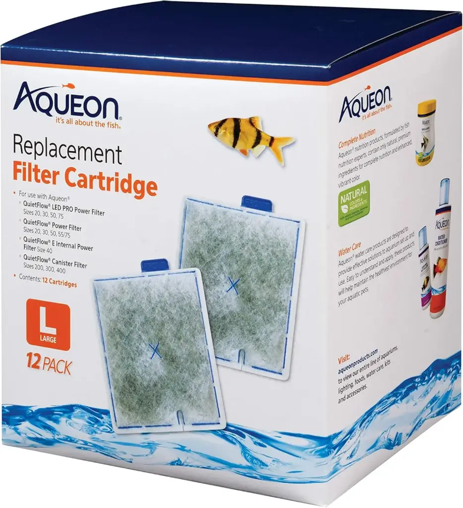 Aqueon Replacement Filter Cartridges Large - 12 pack