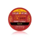 Creme of Nature Perfect Edges™ Black Edge Control Gel, 24-Hour Hold with Gray Coverage and Shine, Non-Flaking Tinted, Argan Oil Edge Tamer, 2.25 oz