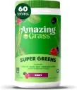 Amazing Grass Greens Blend Superfood: Super Greens Powder Smoothie Mix with Spirulina, Chlorella, Beet Root Powder, Digestive Enzymes & Probiotics, Berry, 60 Servings (Packaging May Vary)